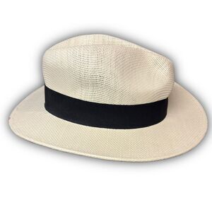 Epoch White Wide Brim Ribbon Hat